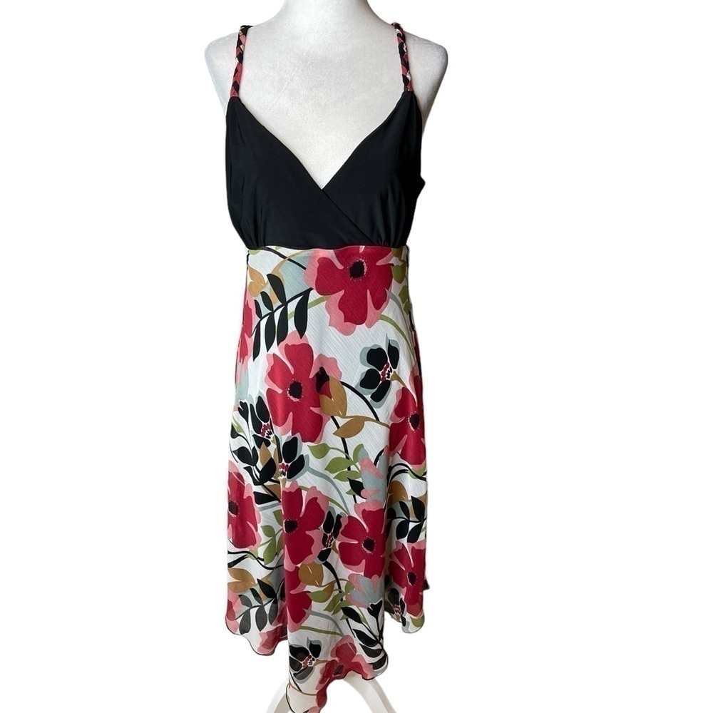 Scarlett vintage Y2K Floral midi dress braided straps party wedding guest 12